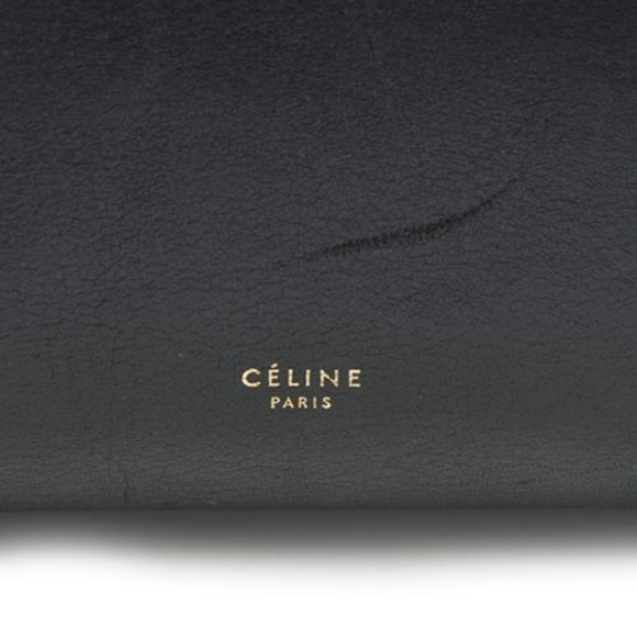 SOLD Céline Small Black & Beige Calfskin Belt Tote - Picture 4 of 8